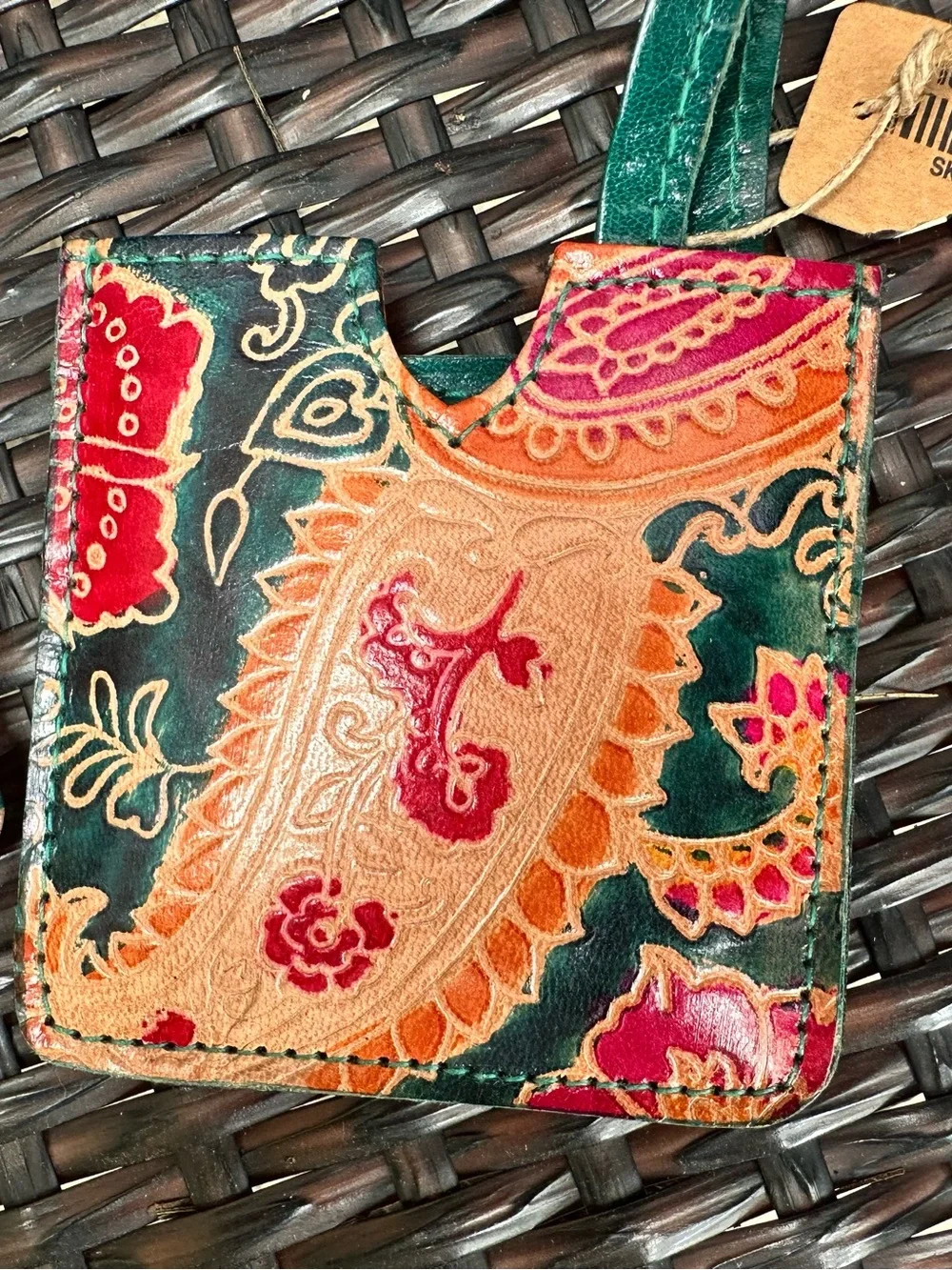 Pier 1 Colorful Wristlet and Mirror Compact Set Made in India NWT